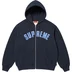 Supreme Arc Thermal Lined Zip Up Hooded Sweatshirt - Navy (front)