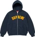 Supreme Arc Thermal Lined Zip Up Hooded Sweatshirt - Navy (front)