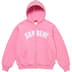 Supreme Arc Thermal Lined Zip Up Hooded Sweatshirt - Pink (front)