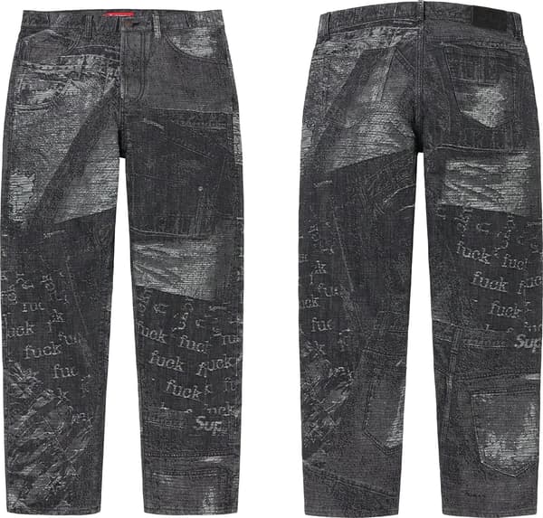 Supreme Archive Denim Jacquard Regular Jean - Product Image
