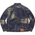 Supreme Archive Denim Jacquard Trucker Jacket - Blue (front)