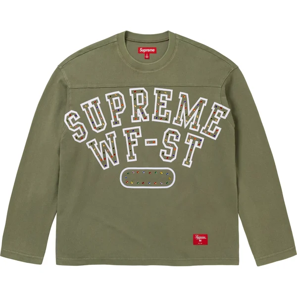 Supreme Athletic Studded L/S Top - Olive (front)