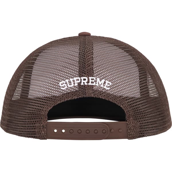 Supreme Authorized Mesh Back 5-Panel - Brown (front)