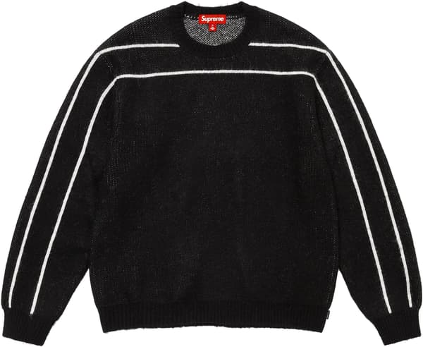 Supreme Back Stripe Sweater - Black (front)
