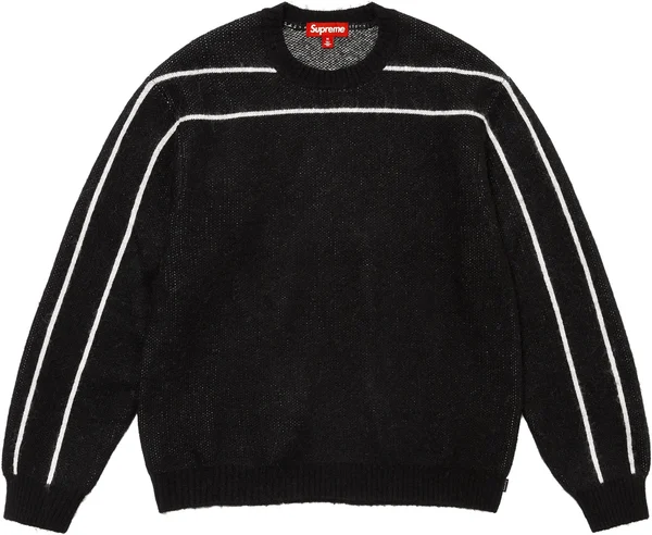 Supreme Back Stripe Sweater - Black (front)