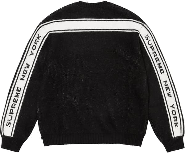Supreme Back Stripe Sweater - Black (front)