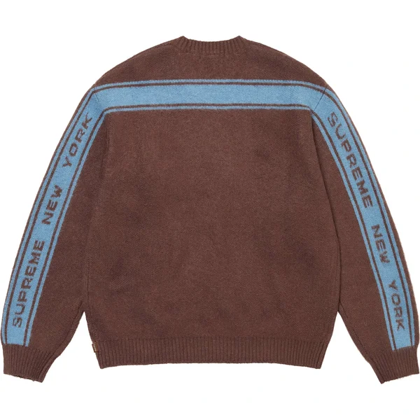 Supreme Back Stripe Sweater - Brown (front)