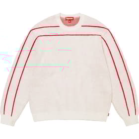 Supreme Back Stripe Sweater White