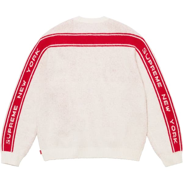 Supreme Back Stripe Sweater - White (front)