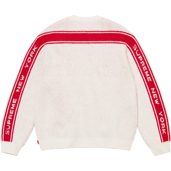 Supreme Back Stripe Sweater - White (front)