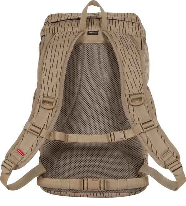 Supreme Backpack - Tan Raindrop (front)
