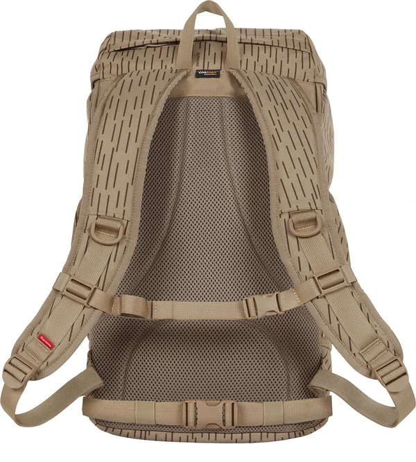 Supreme Backpack - Tan Raindrop (front)