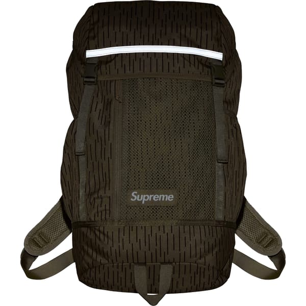 Supreme Backpack - Tan Raindrop (front)