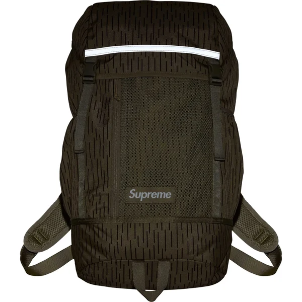 Supreme Backpack - Tan Raindrop (front)