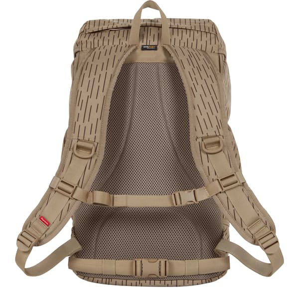 Supreme Backpack - Tan Raindrop (front)
