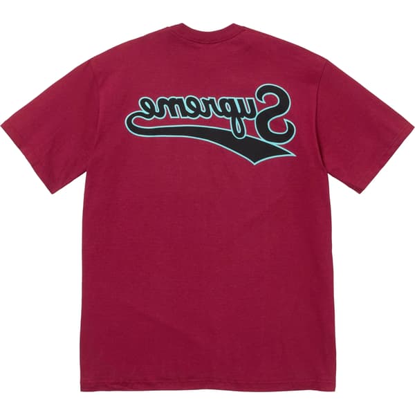 Supreme Backwards Tee - Cardinal (front)