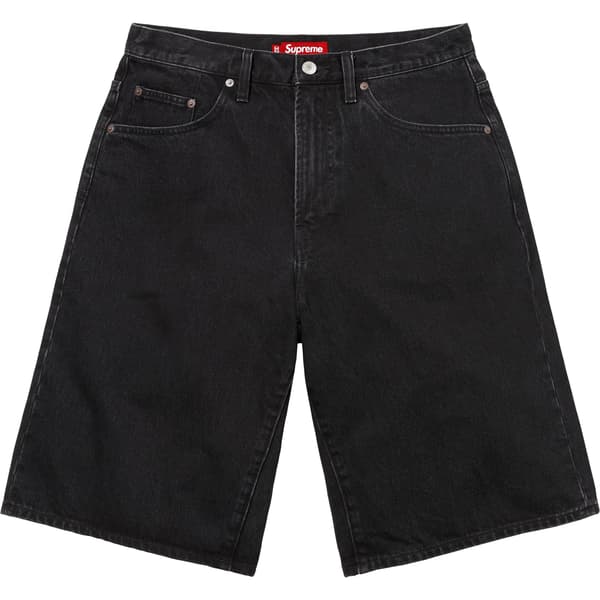 Supreme Baggy Denim Short - Black (front)