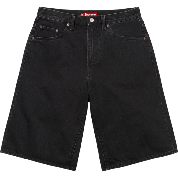 Supreme Baggy Denim Short - Black (front)