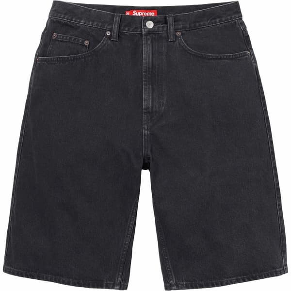 Supreme Baggy Denim Short - Black (front)