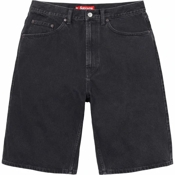 Supreme Baggy Denim Short - Black (front)