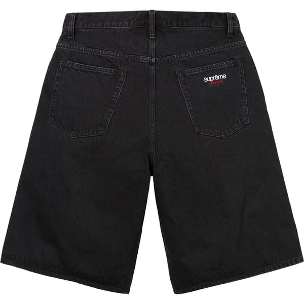 Supreme Baggy Denim Short - Black (front)