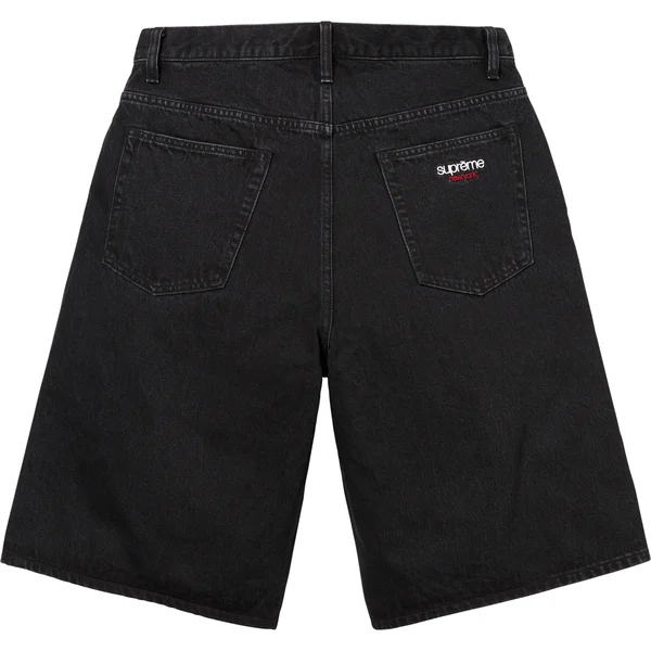 Supreme Baggy Denim Short - Black (front)