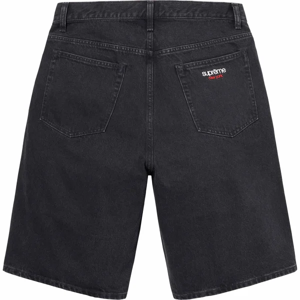 Supreme Baggy Denim Short - Black (front)