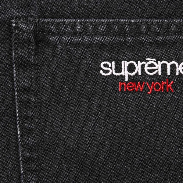 Supreme Baggy Denim Short - Black (front)