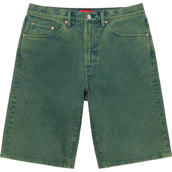 Supreme Baggy Denim Short - Green (front)
