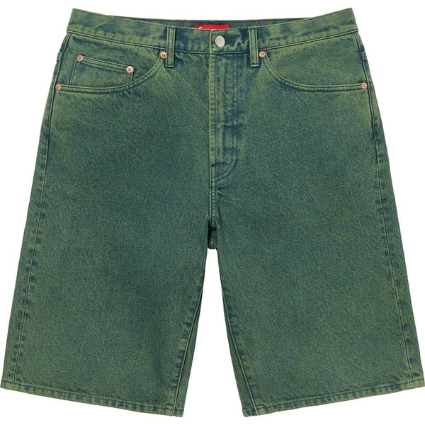 Supreme Baggy Denim Short - Green (front)