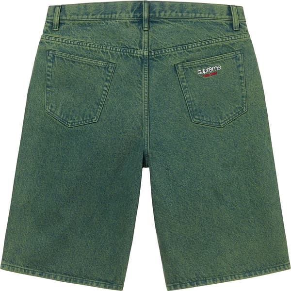 Supreme Baggy Denim Short - Green (front)