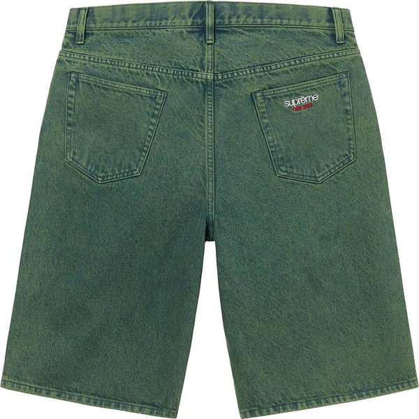 Supreme Baggy Denim Short - Green (front)
