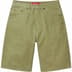 Supreme Baggy Denim Short - Light Olive (front)