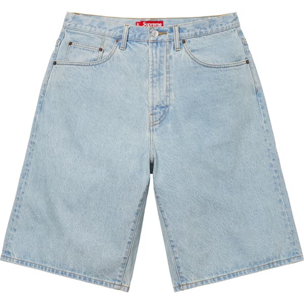 Supreme Baggy Denim Short - Light Washed Indigo (front)