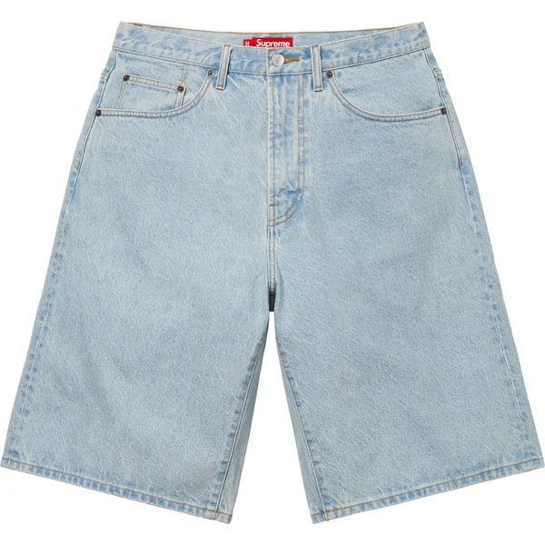 Supreme Baggy Denim Short - Light Washed Indigo (front)