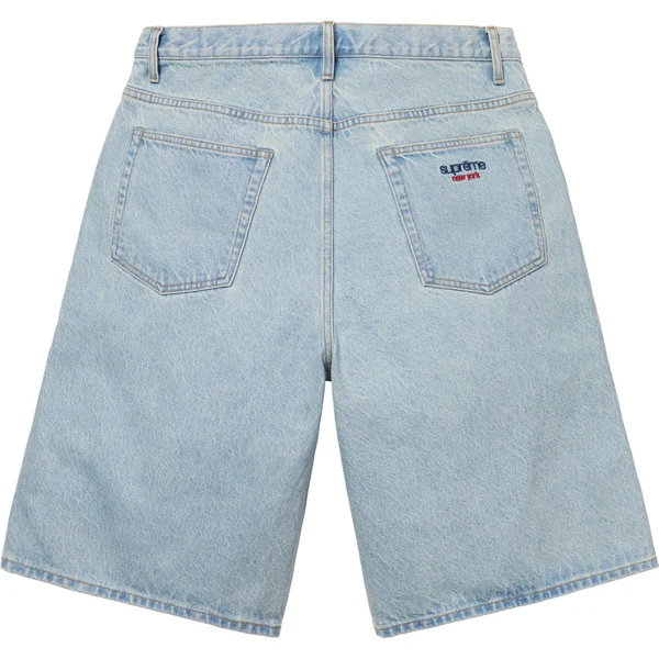 Supreme Baggy Denim Short - Light Washed Indigo (front)
