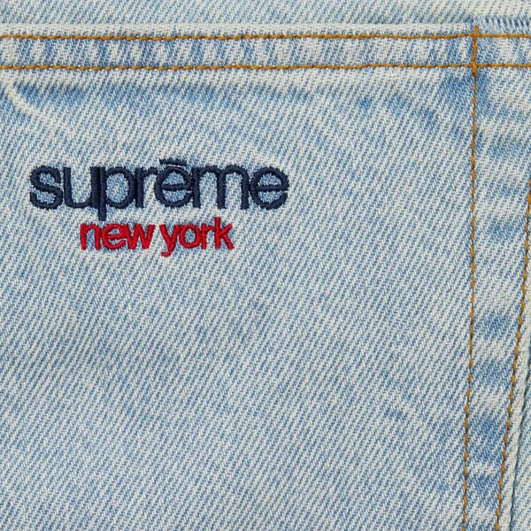 Supreme Baggy Denim Short - Light Washed Indigo (front)