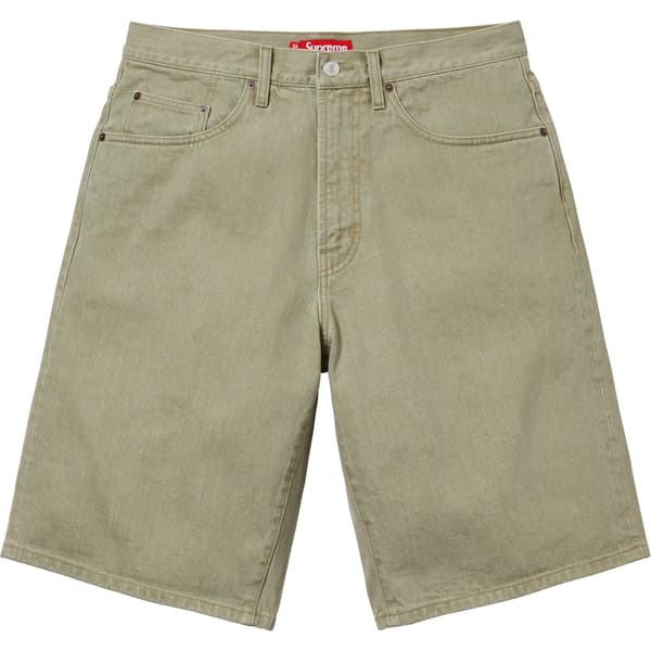 Supreme Baggy Denim Short - Olive (front)