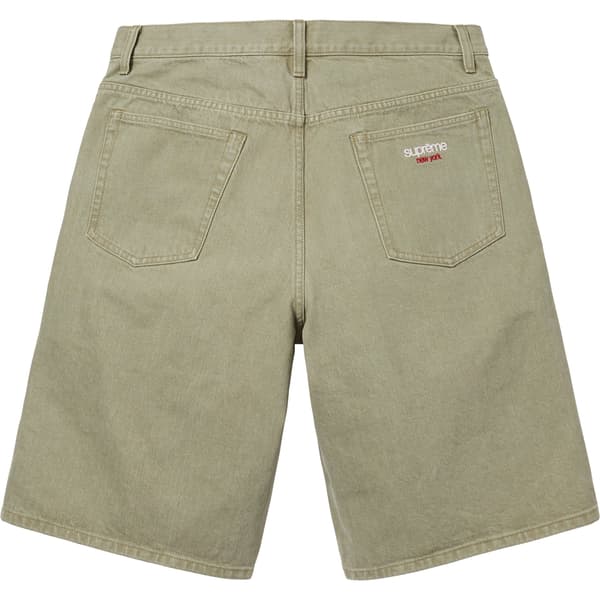 Supreme Baggy Denim Short - Olive (front)
