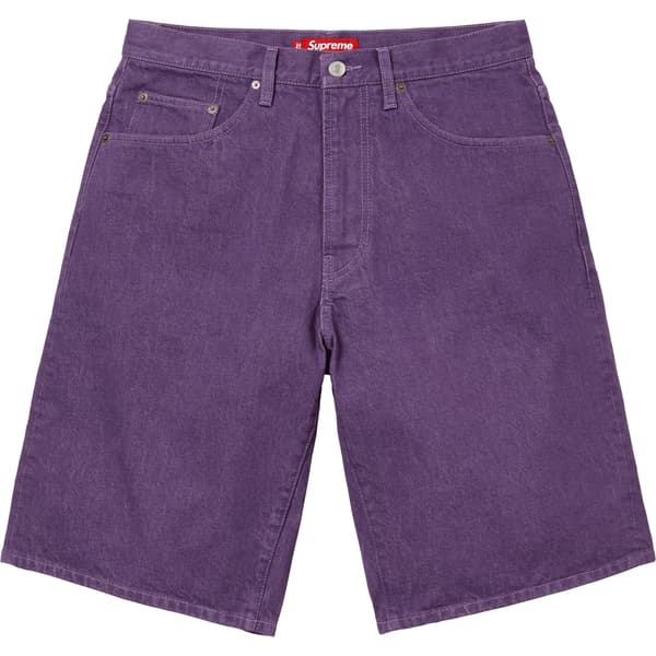 Supreme Baggy Denim Short - Purple (front)