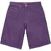 Supreme Baggy Denim Short - Purple (front)