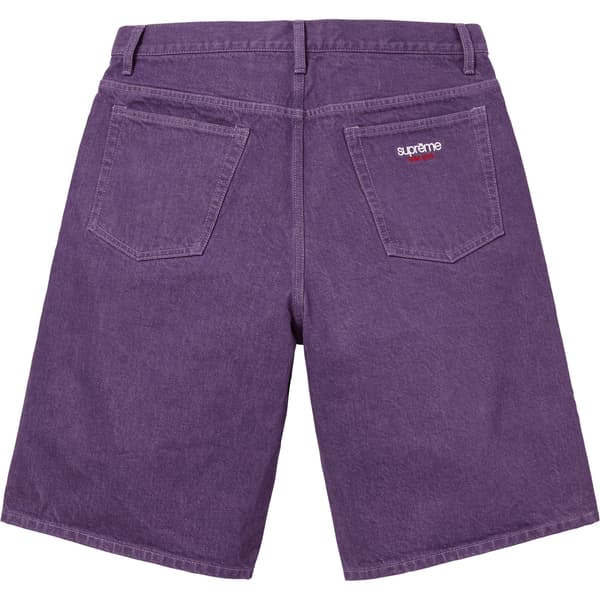 Supreme Baggy Denim Short - Purple (front)