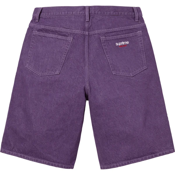 Supreme Baggy Denim Short - Purple (front)
