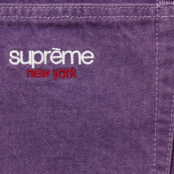 Supreme Baggy Denim Short - Purple (front)