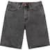 Supreme Baggy Denim Short - Washed Black (front)