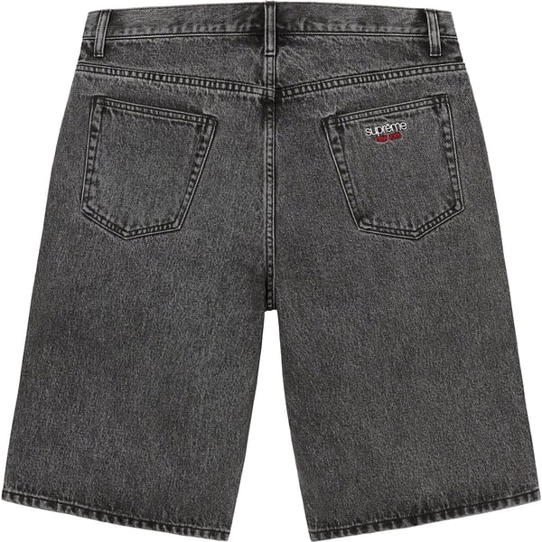 Supreme Baggy Denim Short - Washed Black (front)