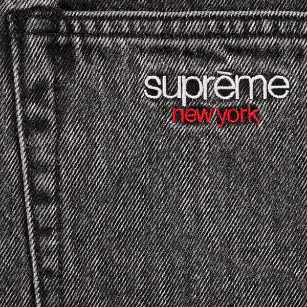 Supreme Baggy Denim Short - Washed Black (front)