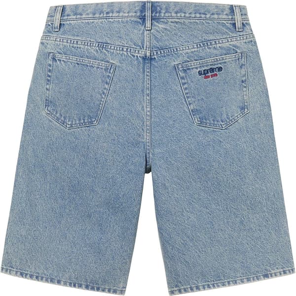 Supreme Baggy Denim Short - Washed Blue (front)