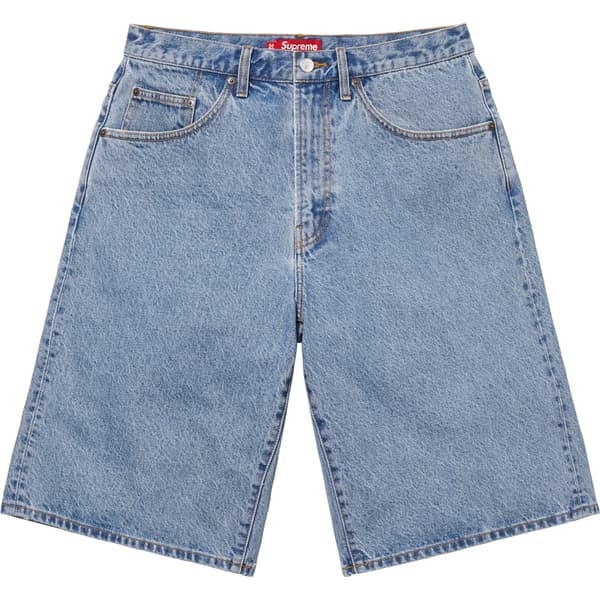 Supreme Baggy Denim Short - Washed Indigo (front)