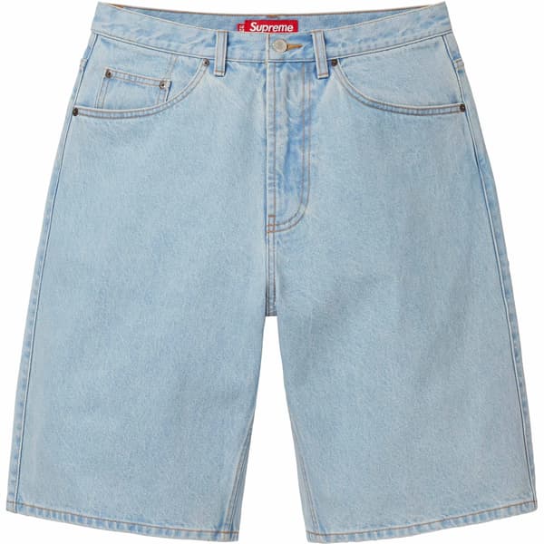 Supreme Baggy Denim Short - Washed Indigo (front)